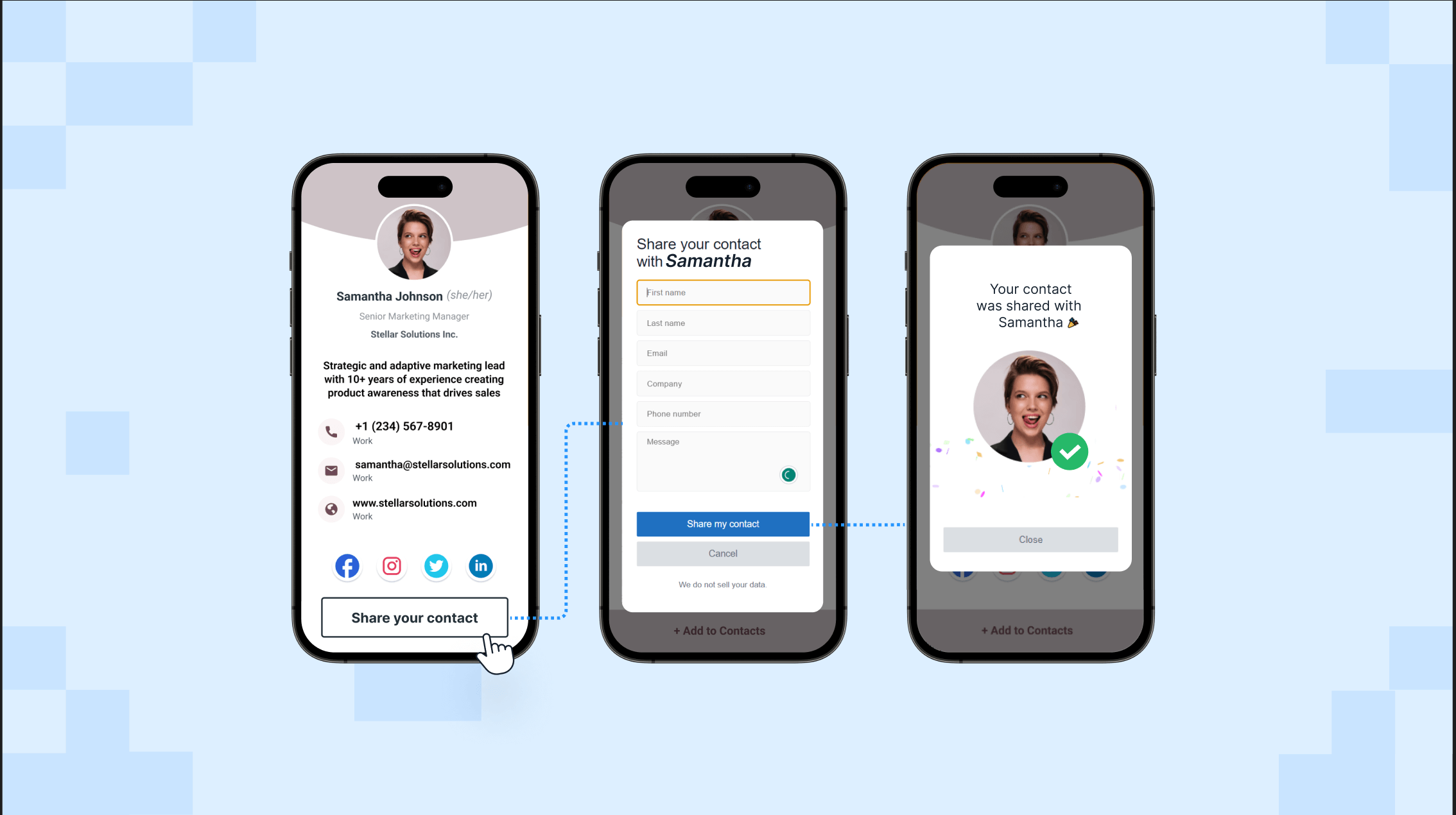 Capture-prospect-contact-information-via-two-way-contact-sharing