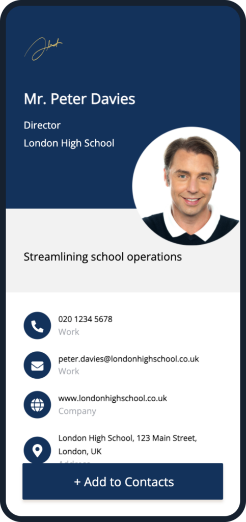 Business card template for educational professionals (digital)