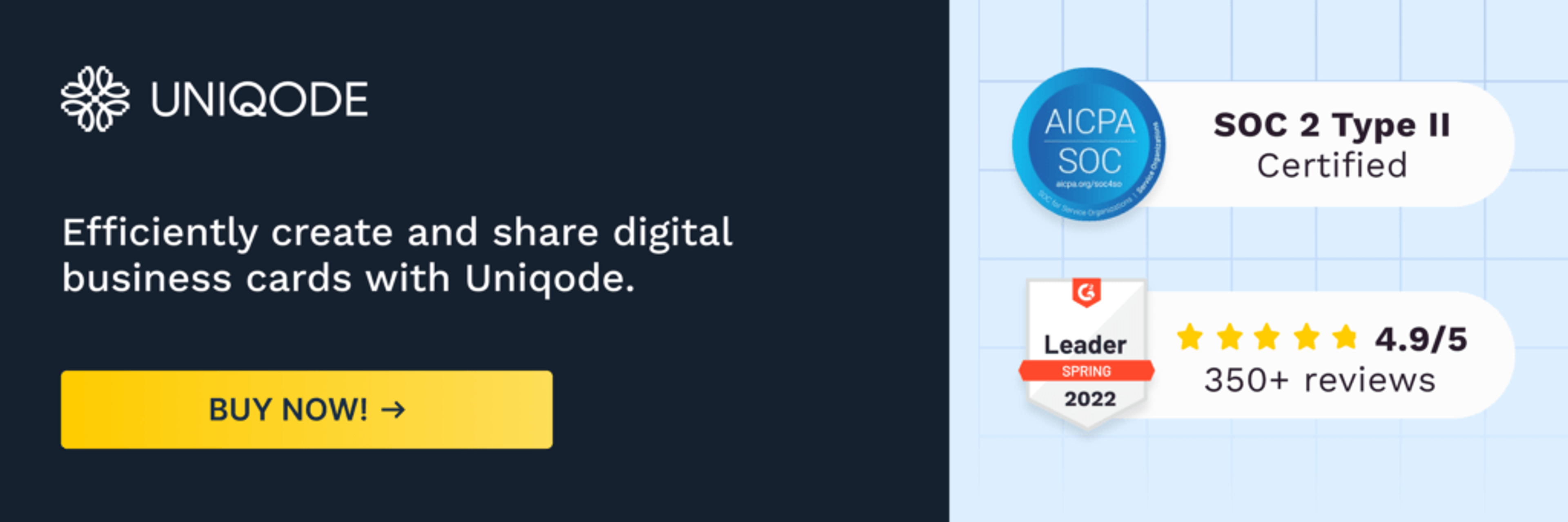 Create and share digital business cards with Uniqode 