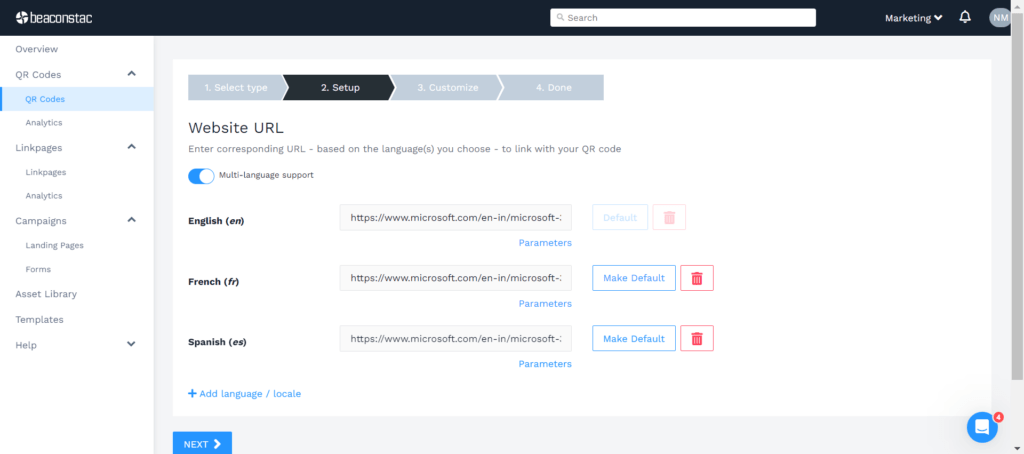 Turn on Multi language support to share Microsoft Forms in more than one language