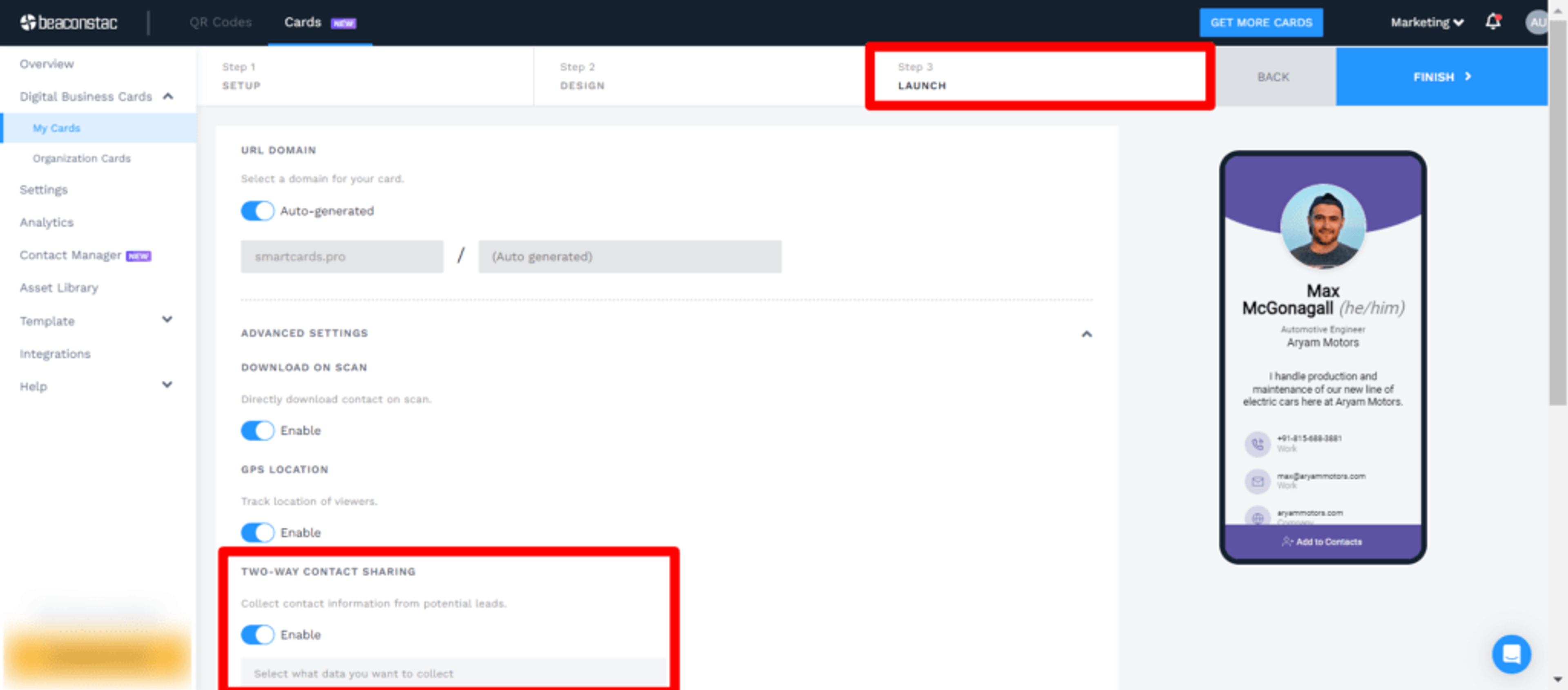 Enable lead collection.
