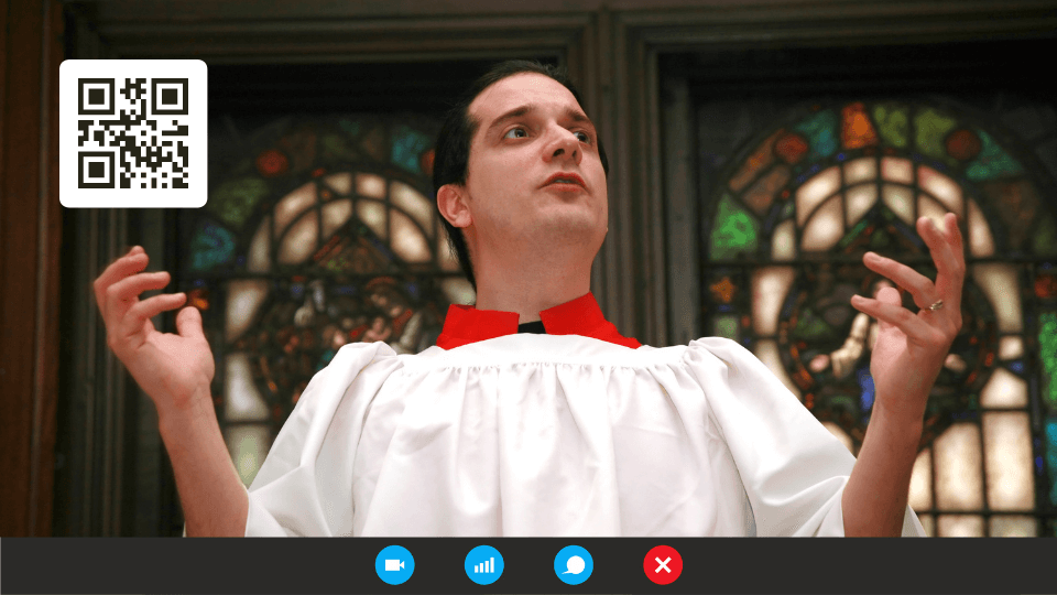 Attend virtual events with QR Codes for churches