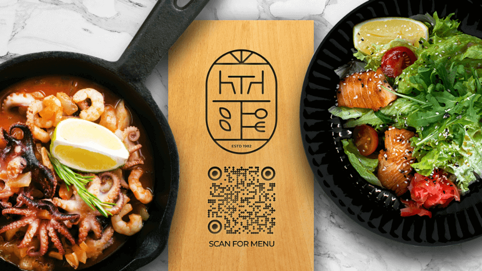 You can engrave a QR Code menu for your restaurant