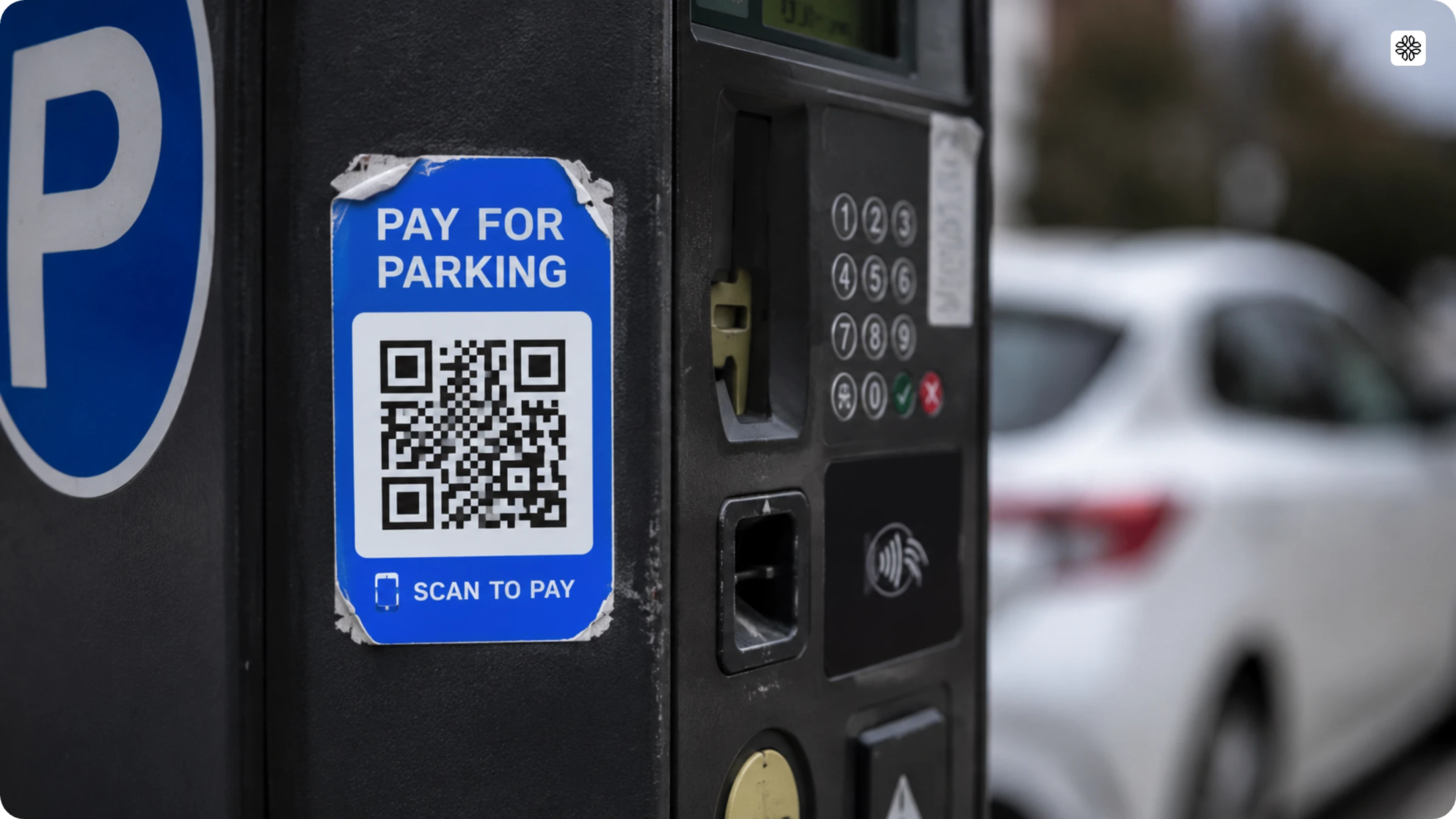scam QR Code in parking lot