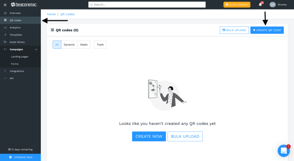 Create your landing page QR Code