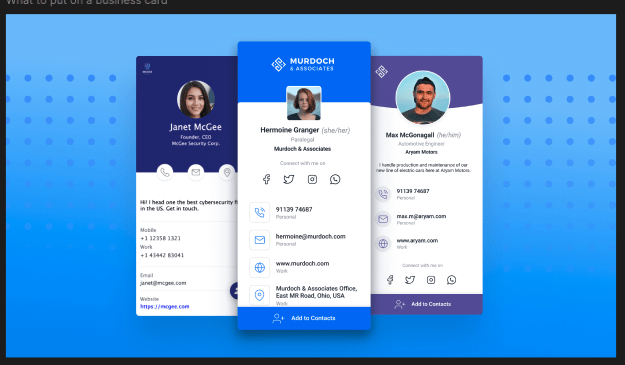 Business card templates with custom brand designs