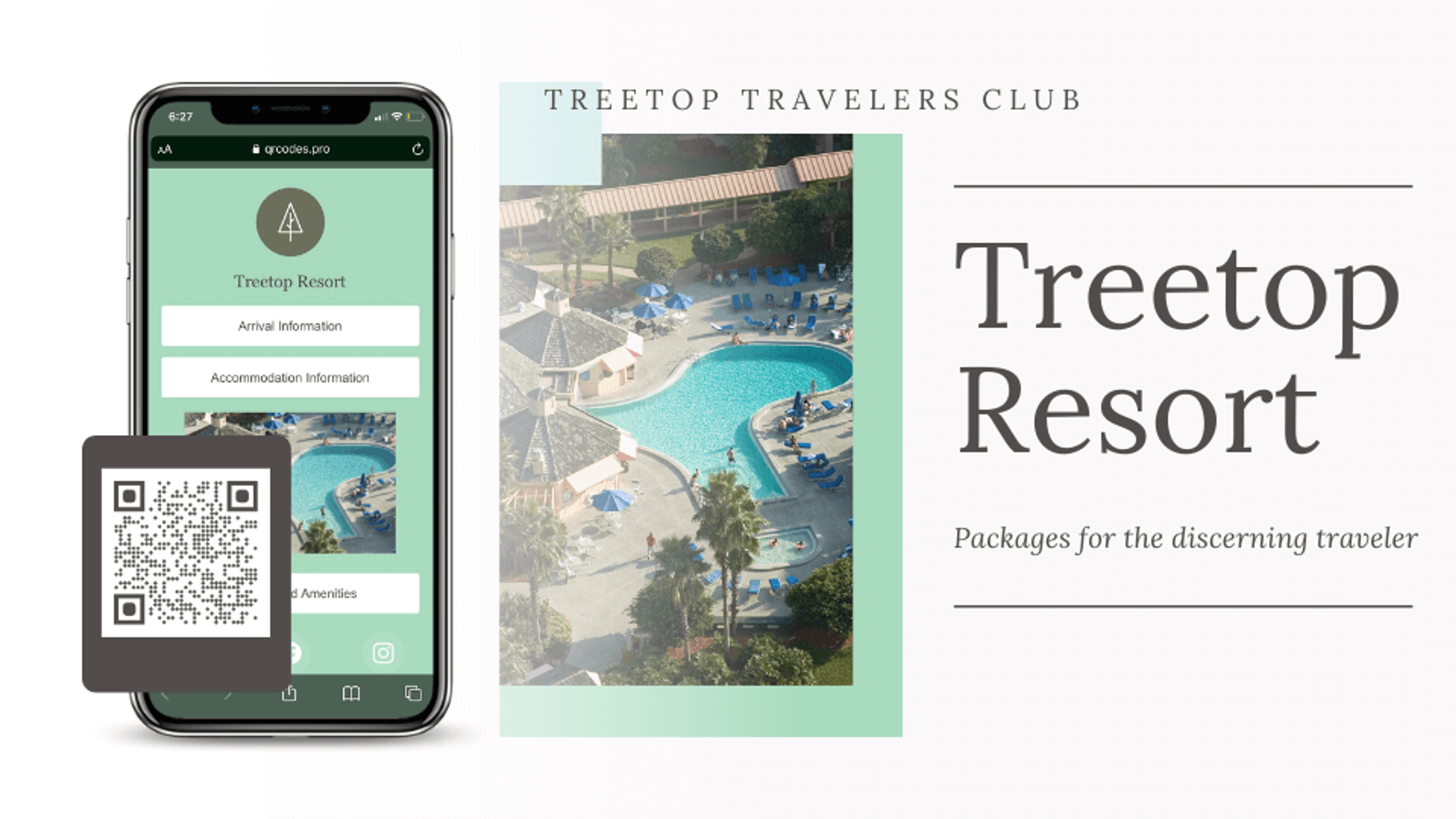 Landing page QR Code for the hospitality industry