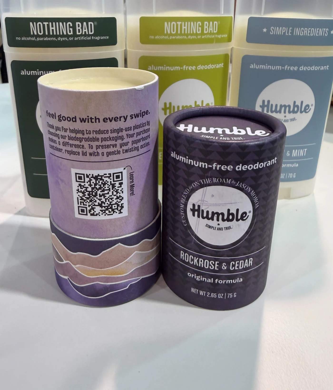 humble deodrant packaging QR Code