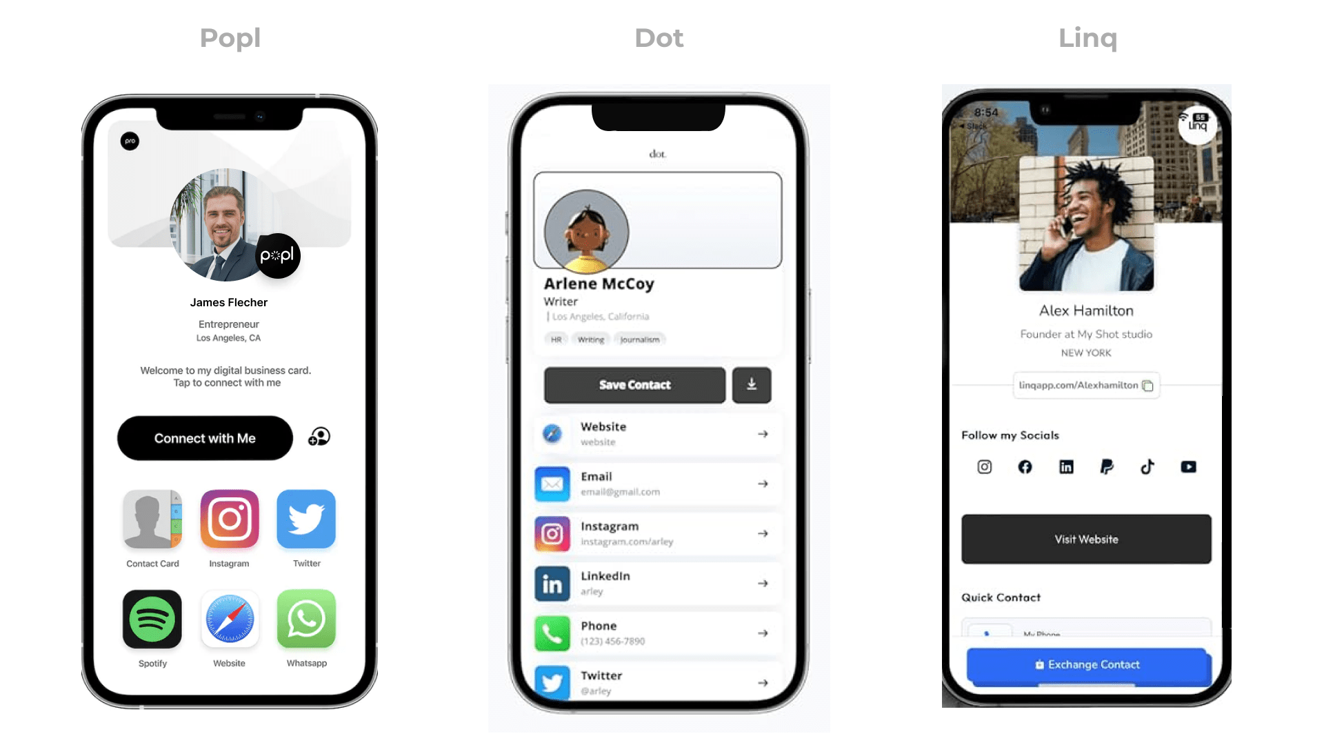 Popl vs. Dot vs. Linq: Which Digital Business Card Solution To Choose in 2025