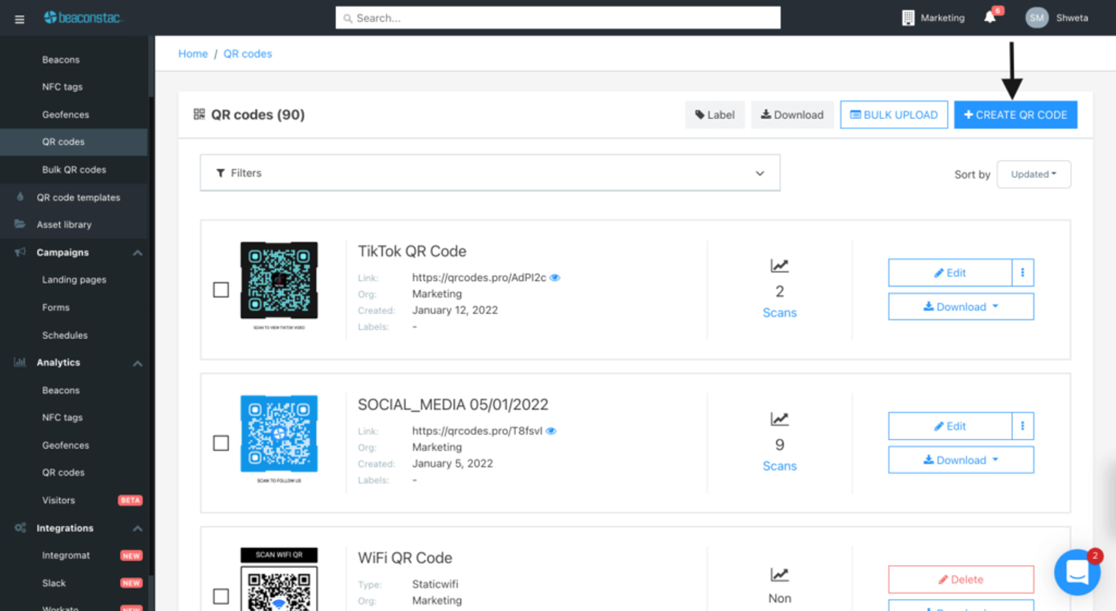 Create QR Code for Twitter