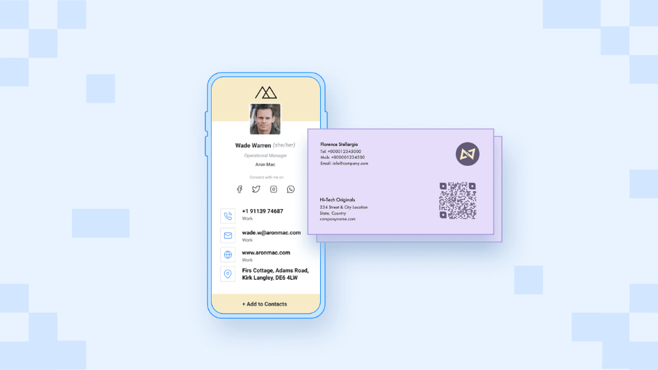 Share contact details effortlessly with QR Codes