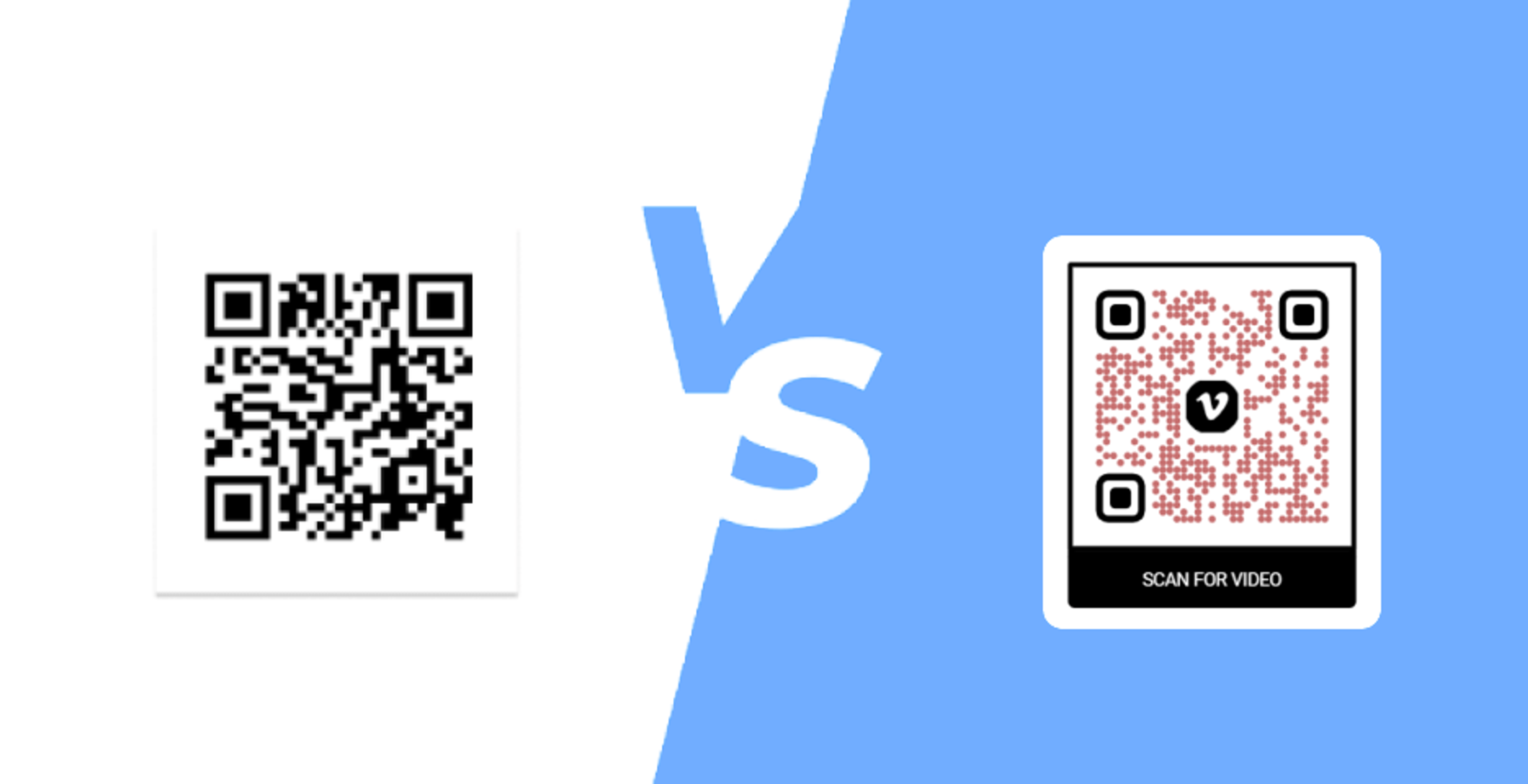 Customized vs plain Vimeo QR Code