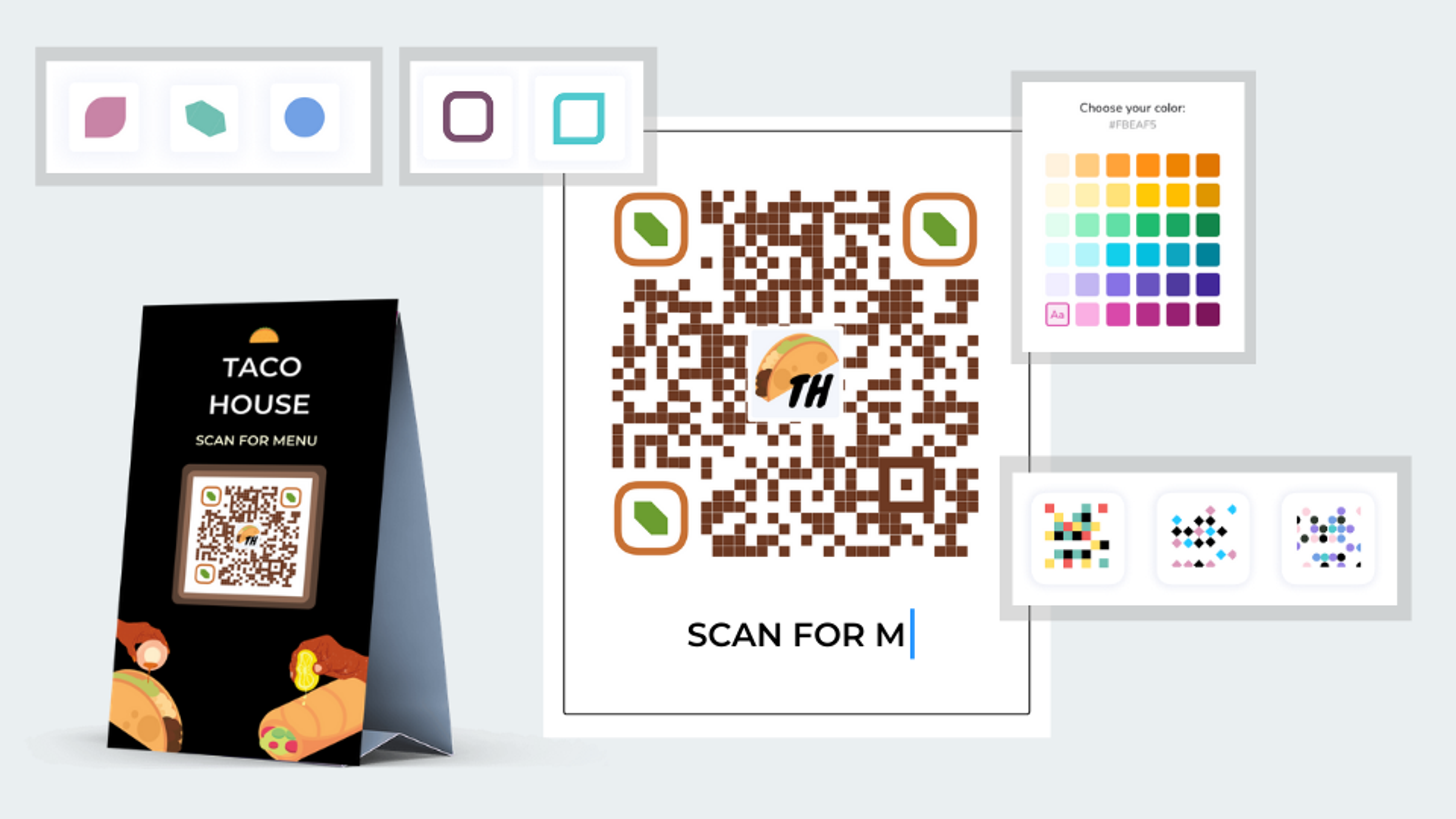 Customize QR Code menu to represent your restaurant
