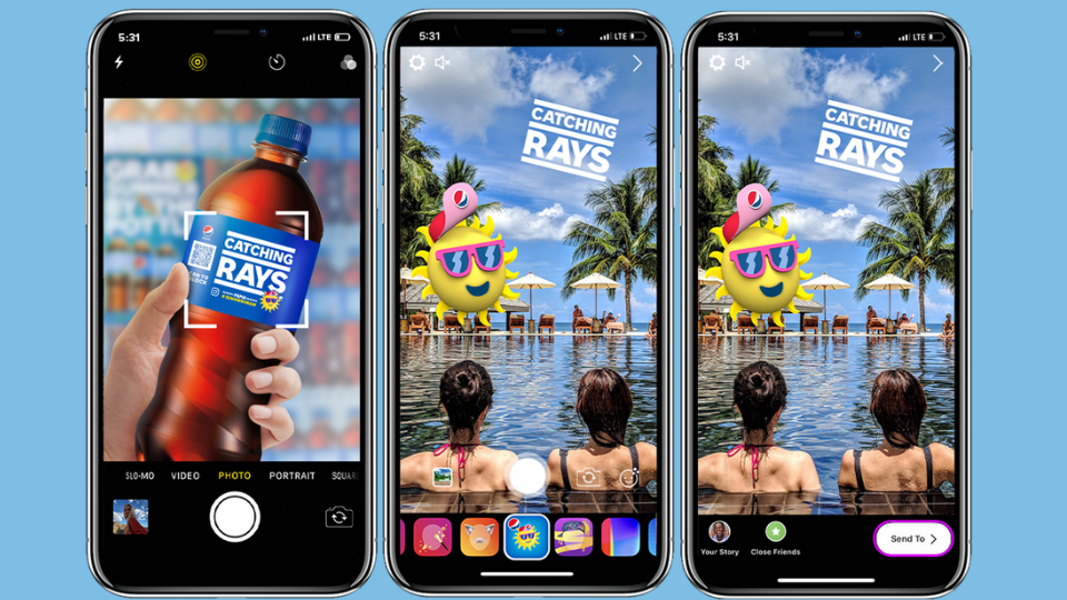 Pepsi AR QR Codes promote their annual summer campaign