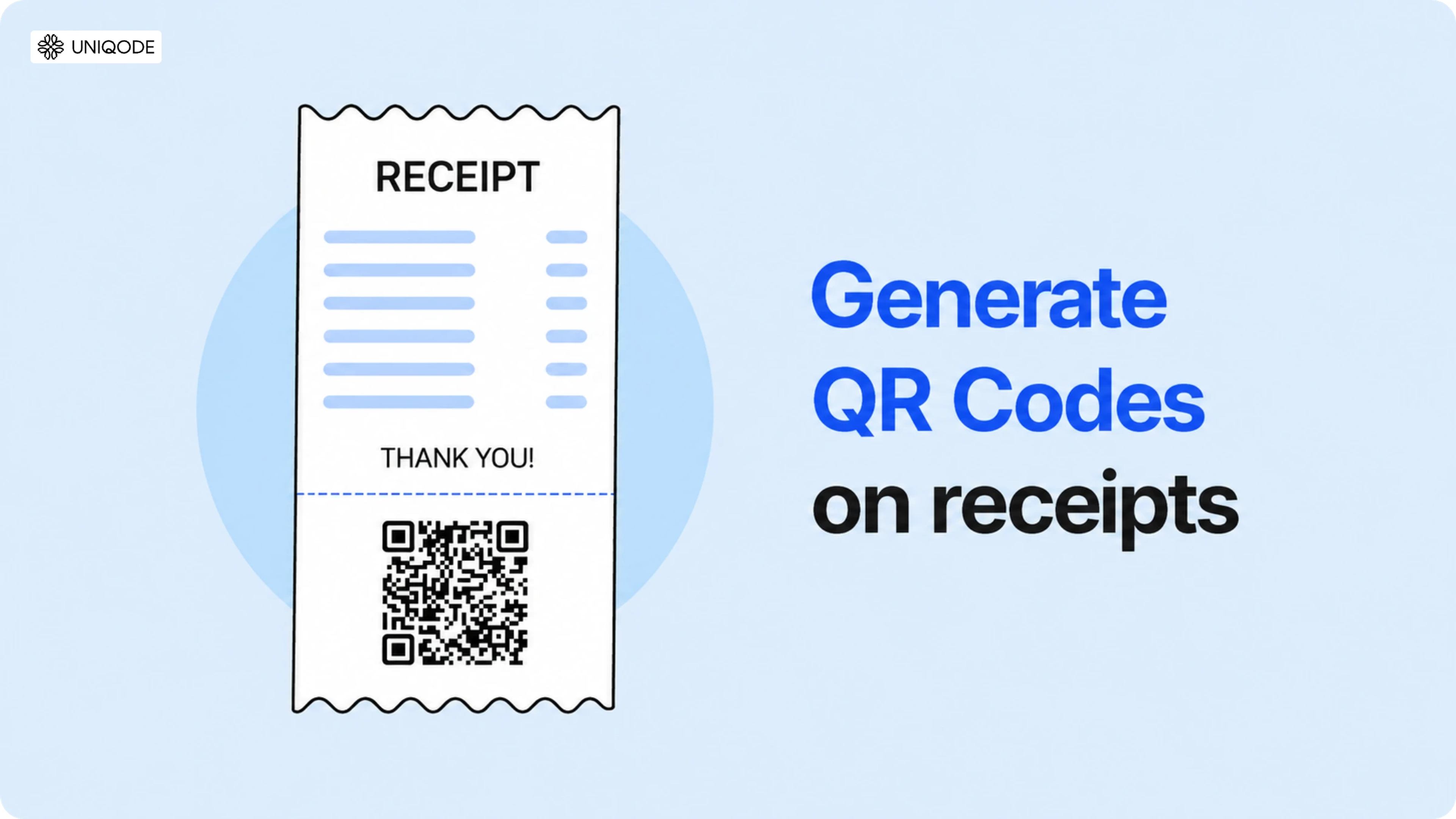 Create QR Codes for receipts using Uniqode