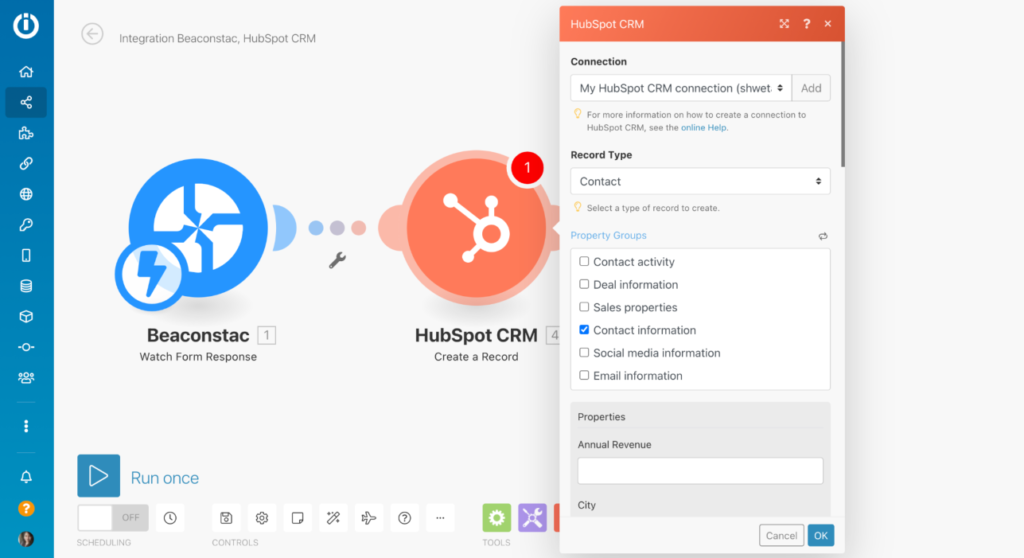 Select the right details