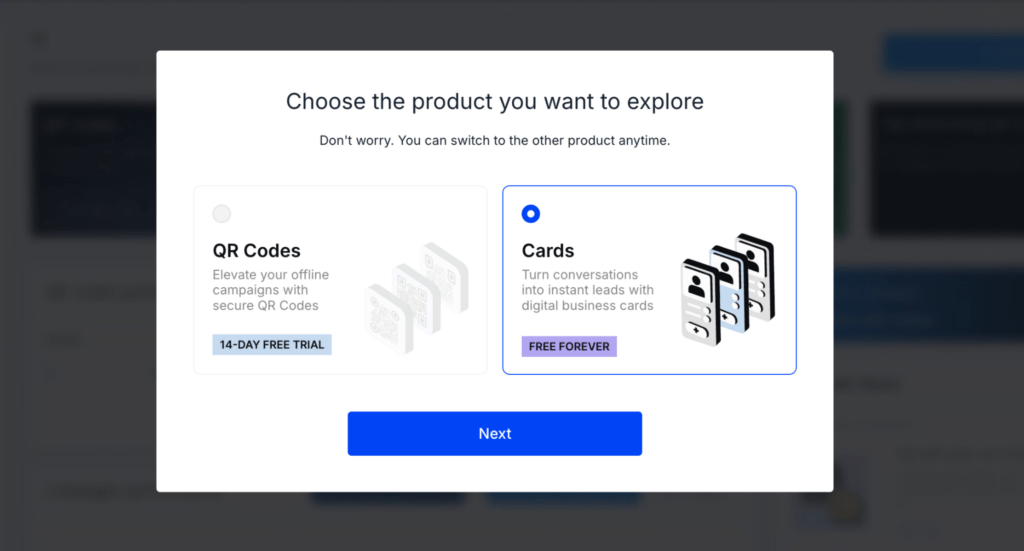 Create digital business cards with Uniqode