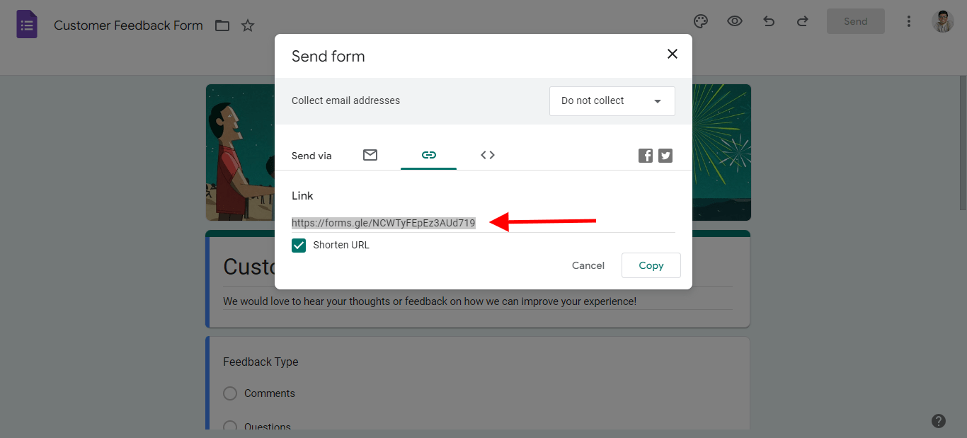 Copy-Google-Form-URL
