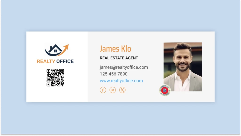 Template for realtor email signature