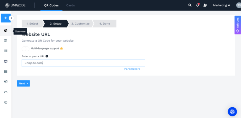 Paste the copied URL