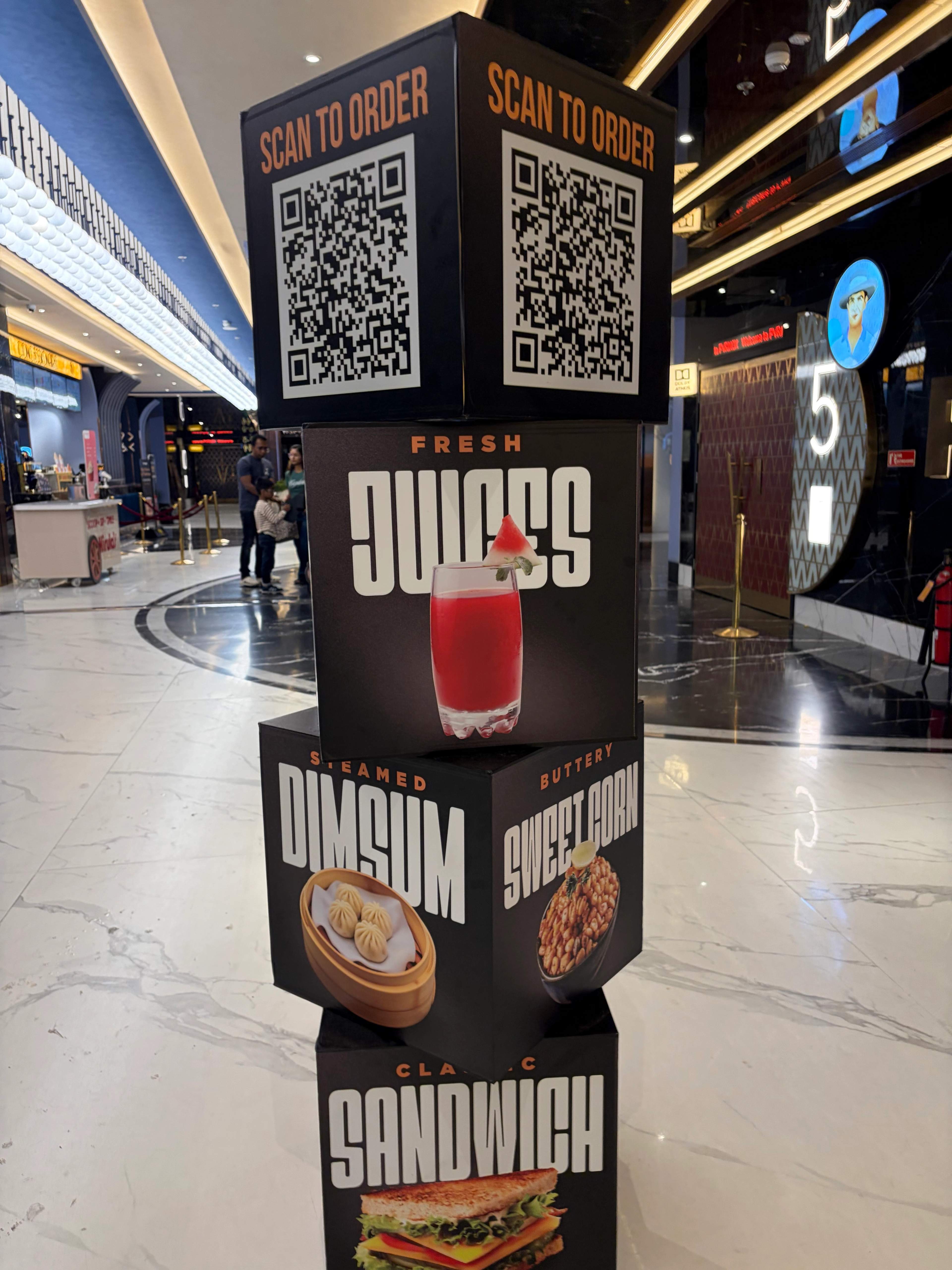 Order food in theaters with QR Codes