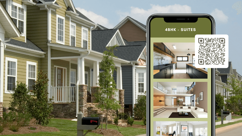 Display real estate sites to potential customers using image gallery QR Codes