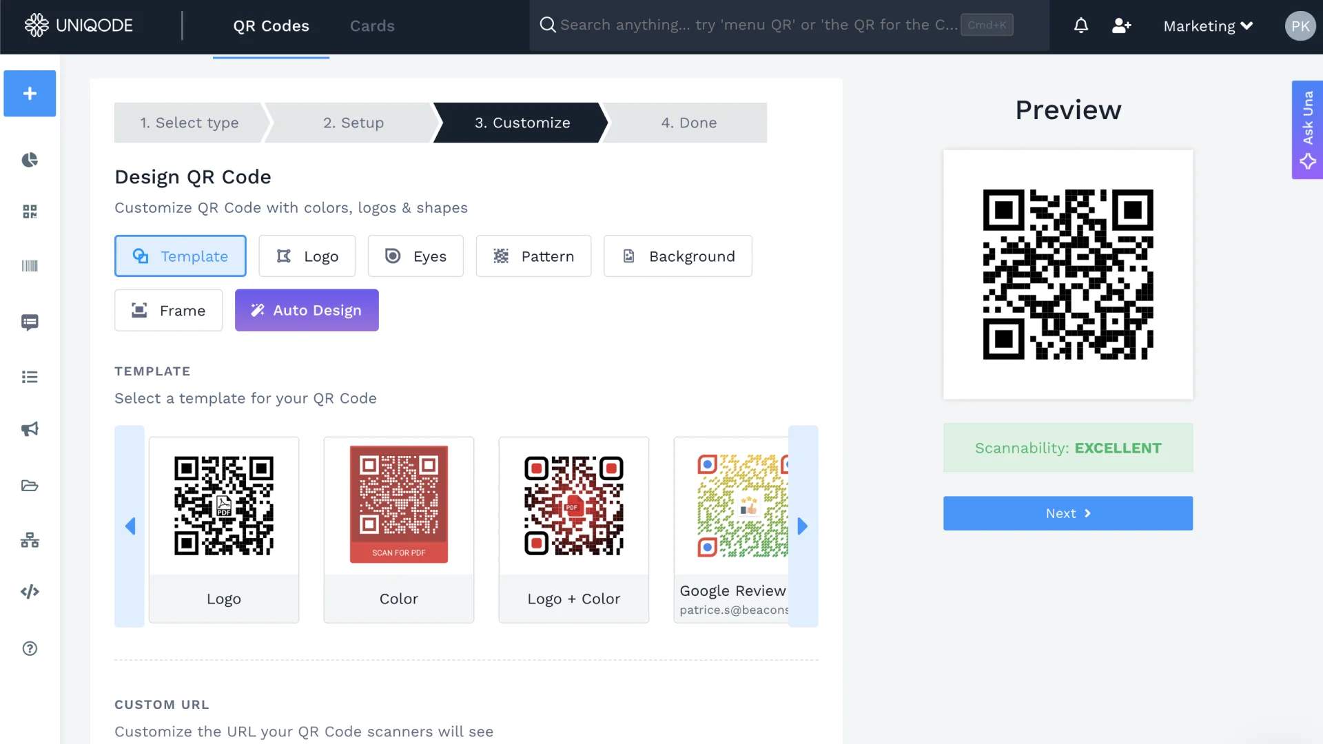 Customize PDF QR Code