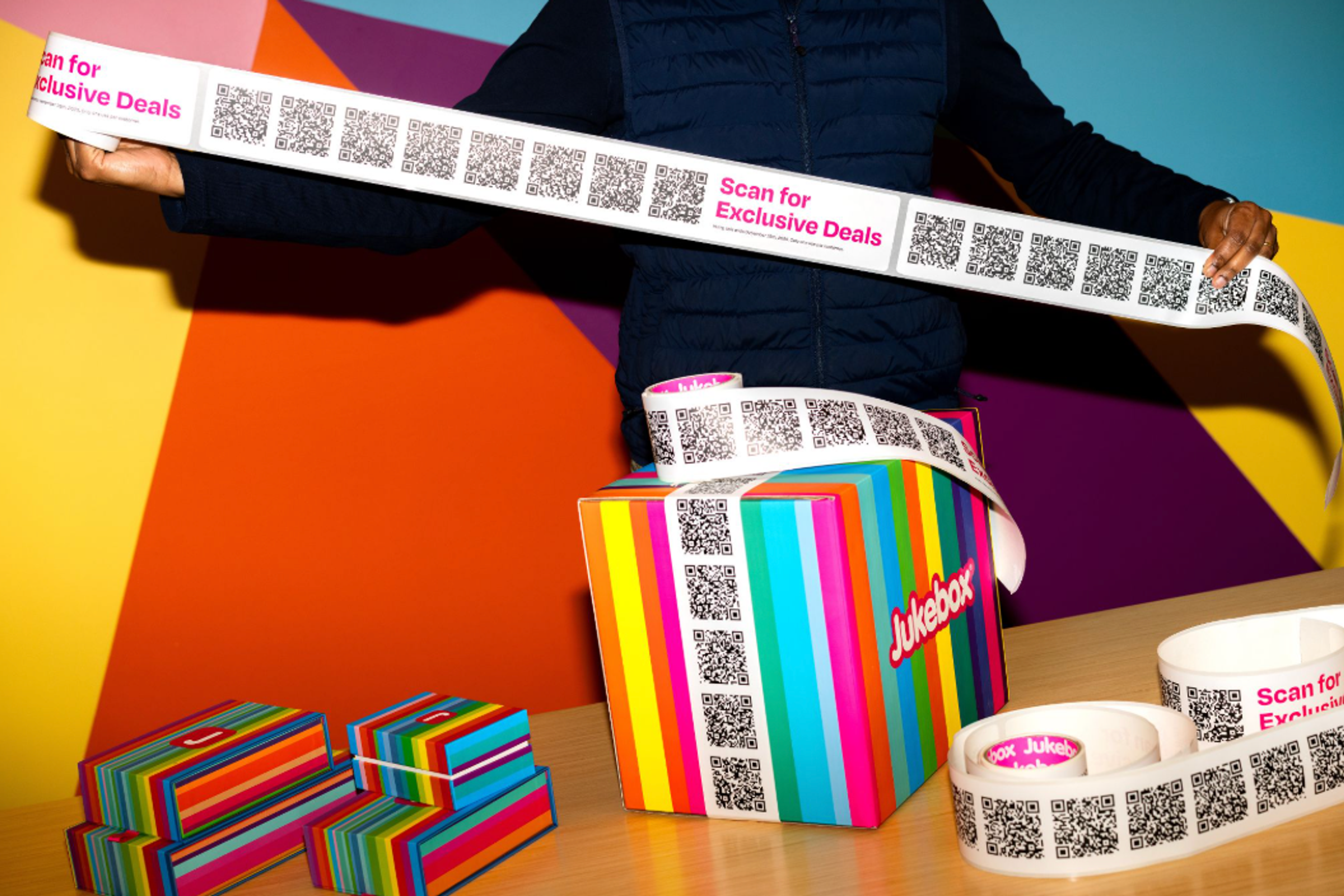 jukebox QR code on packaging