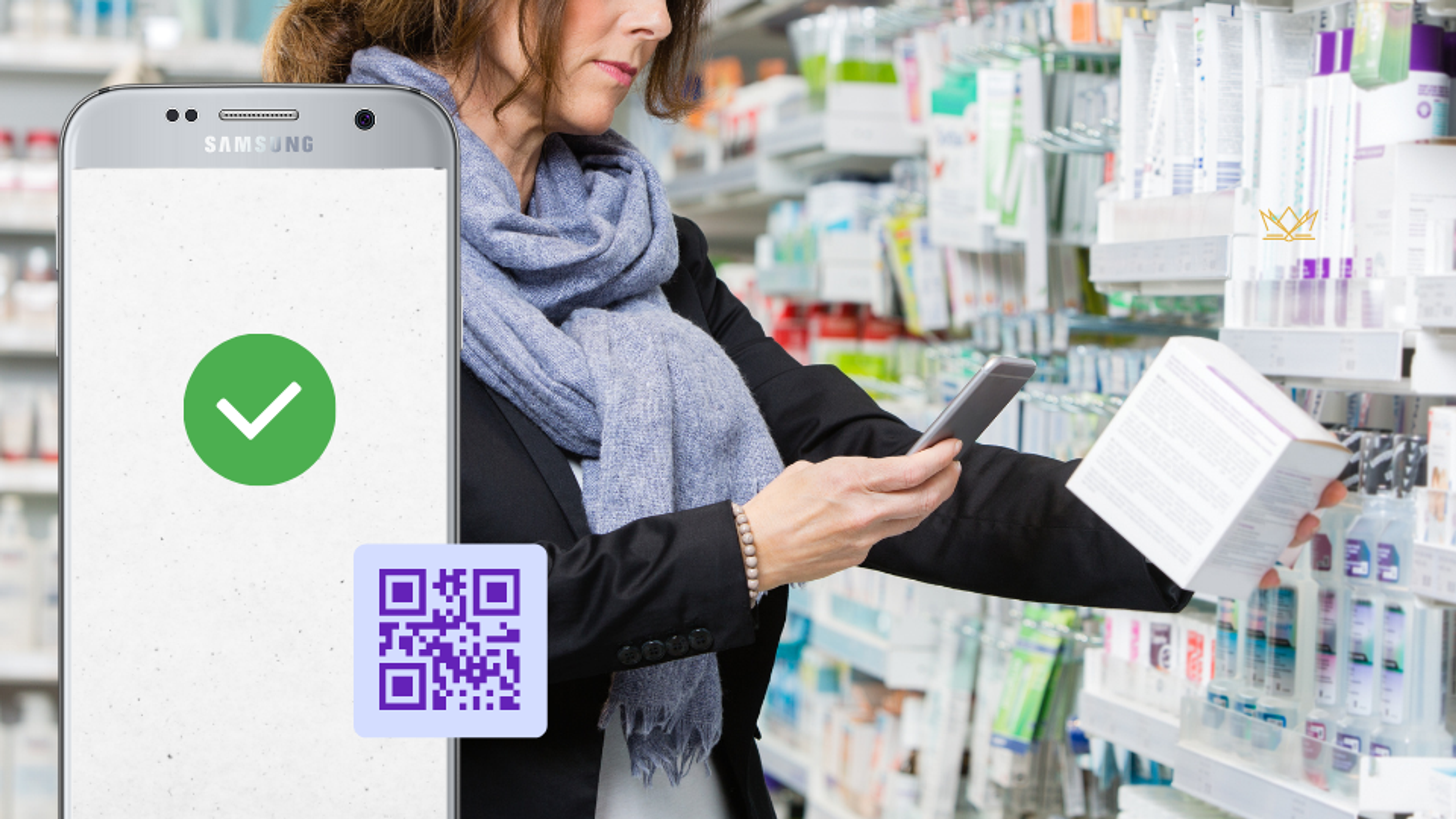 Illustration showing QR Code error correction capabilities