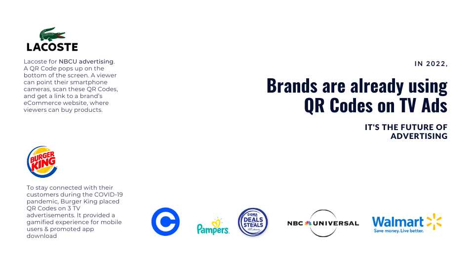 Brands using QR Codes on TV