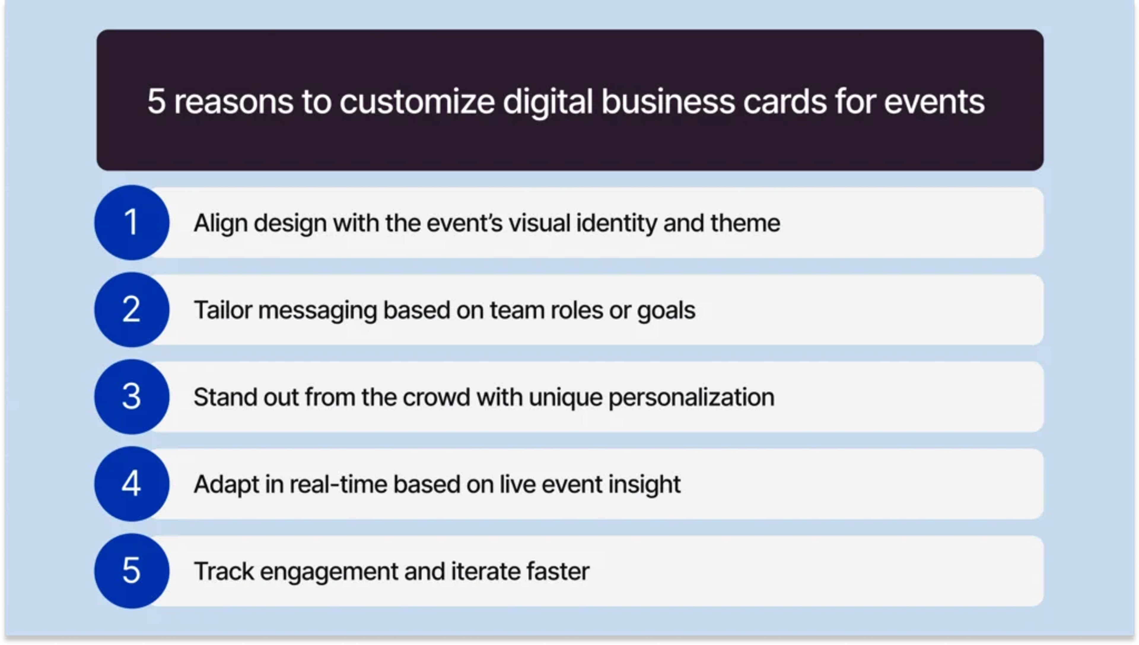5 reasons to customize digital business cards for events
