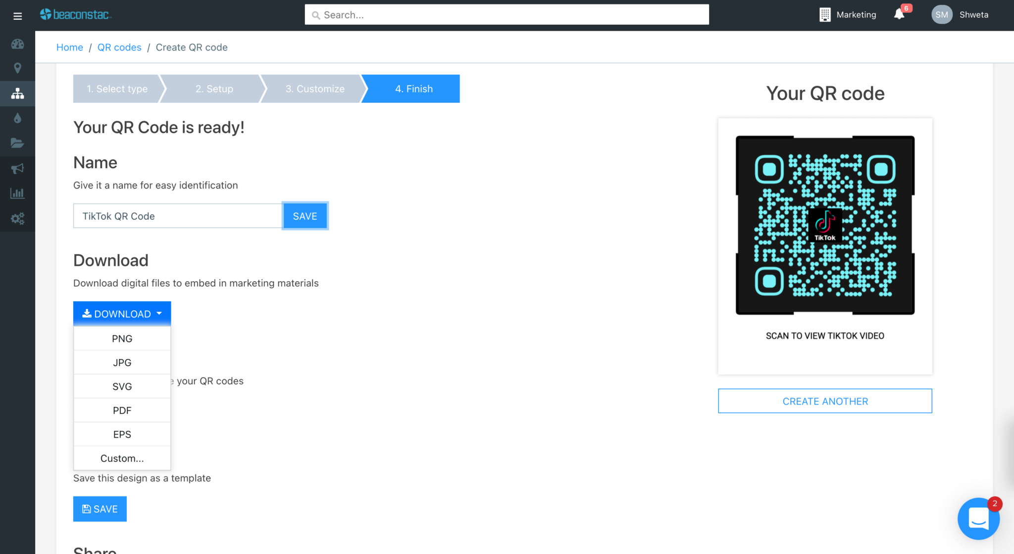 Download your TikTok QR Code