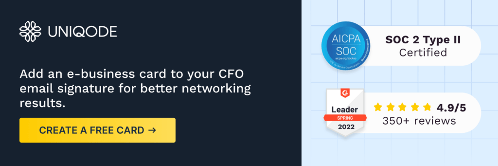 e-business card for cfos