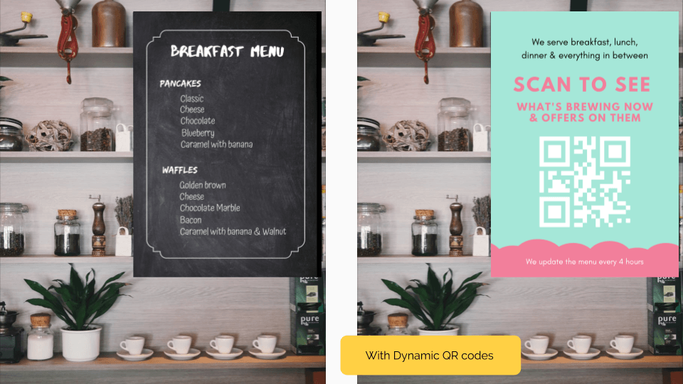 QR Code menu for contactless food ordering at events