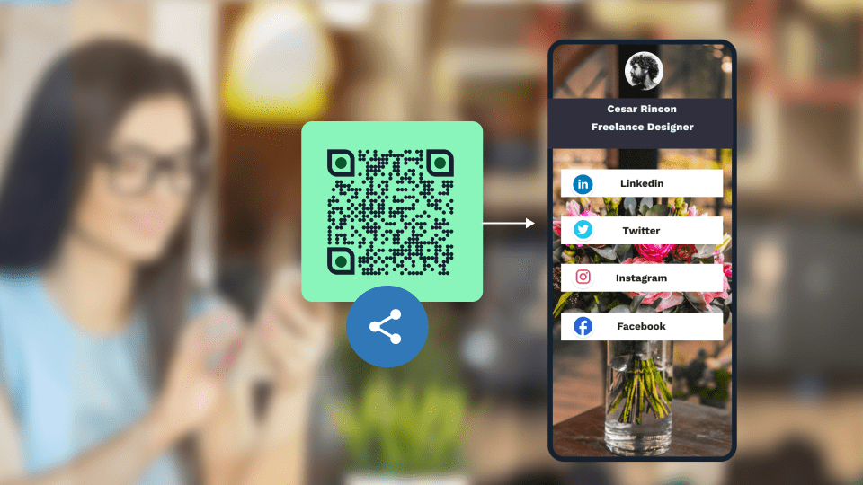 Increased visibility of QR Codes due to color background