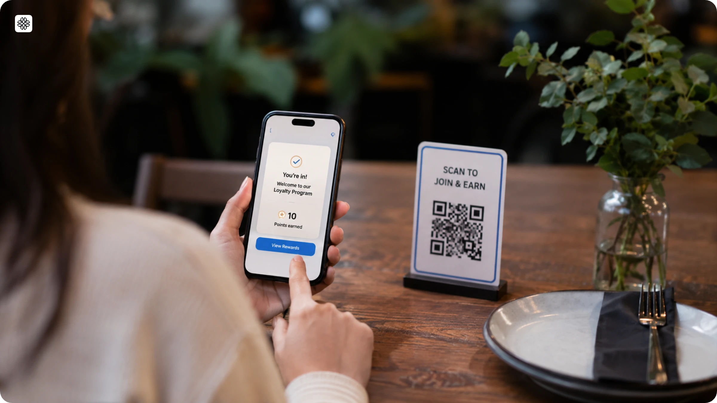 loyalty program signup via restaurant QR Code