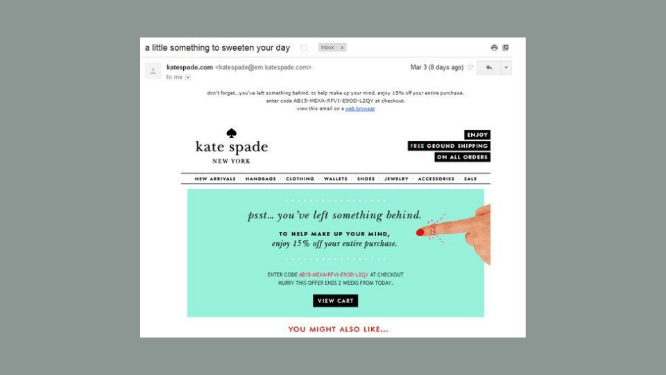 Send cart abandonment emails