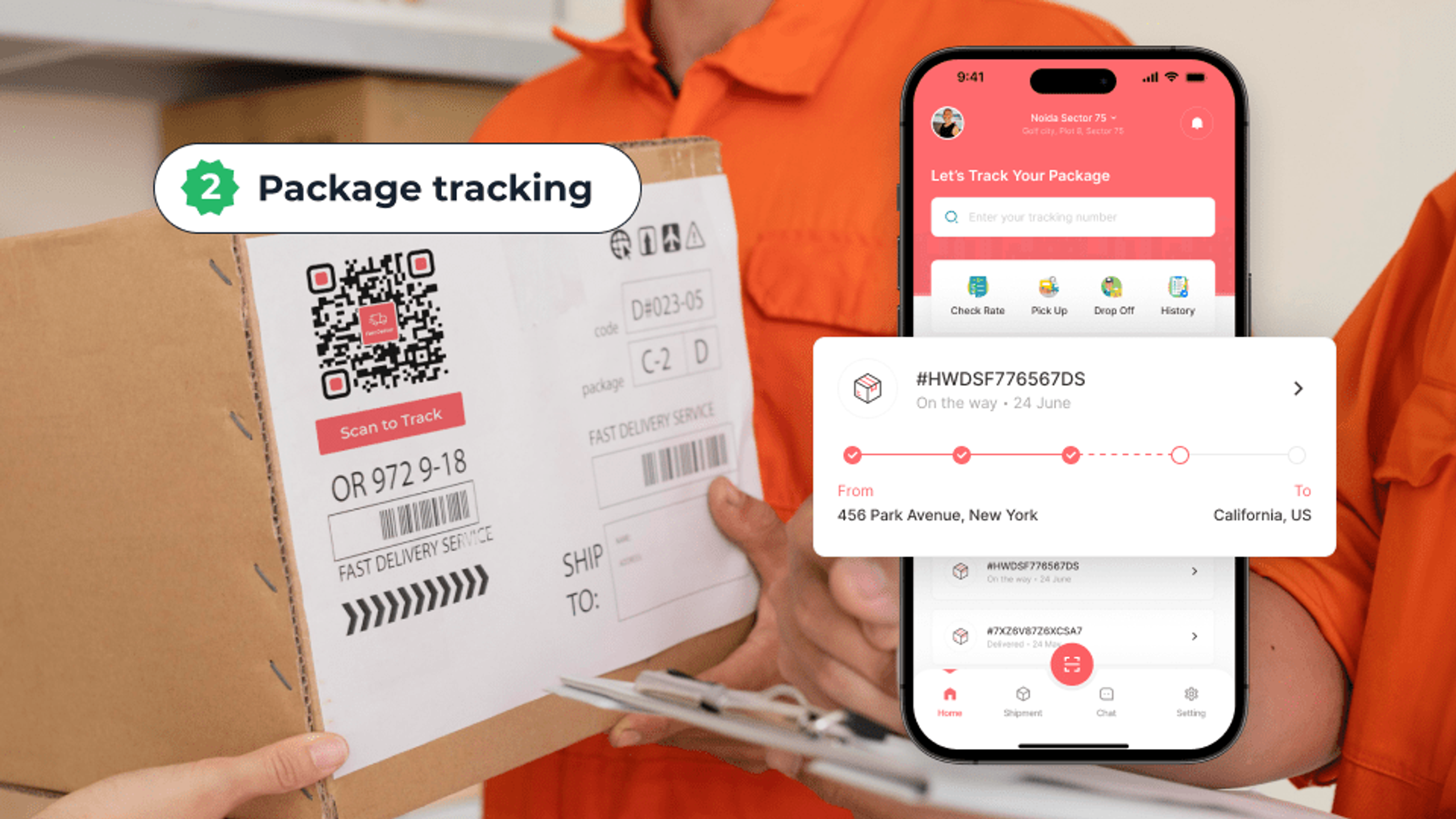 qr code package tracking