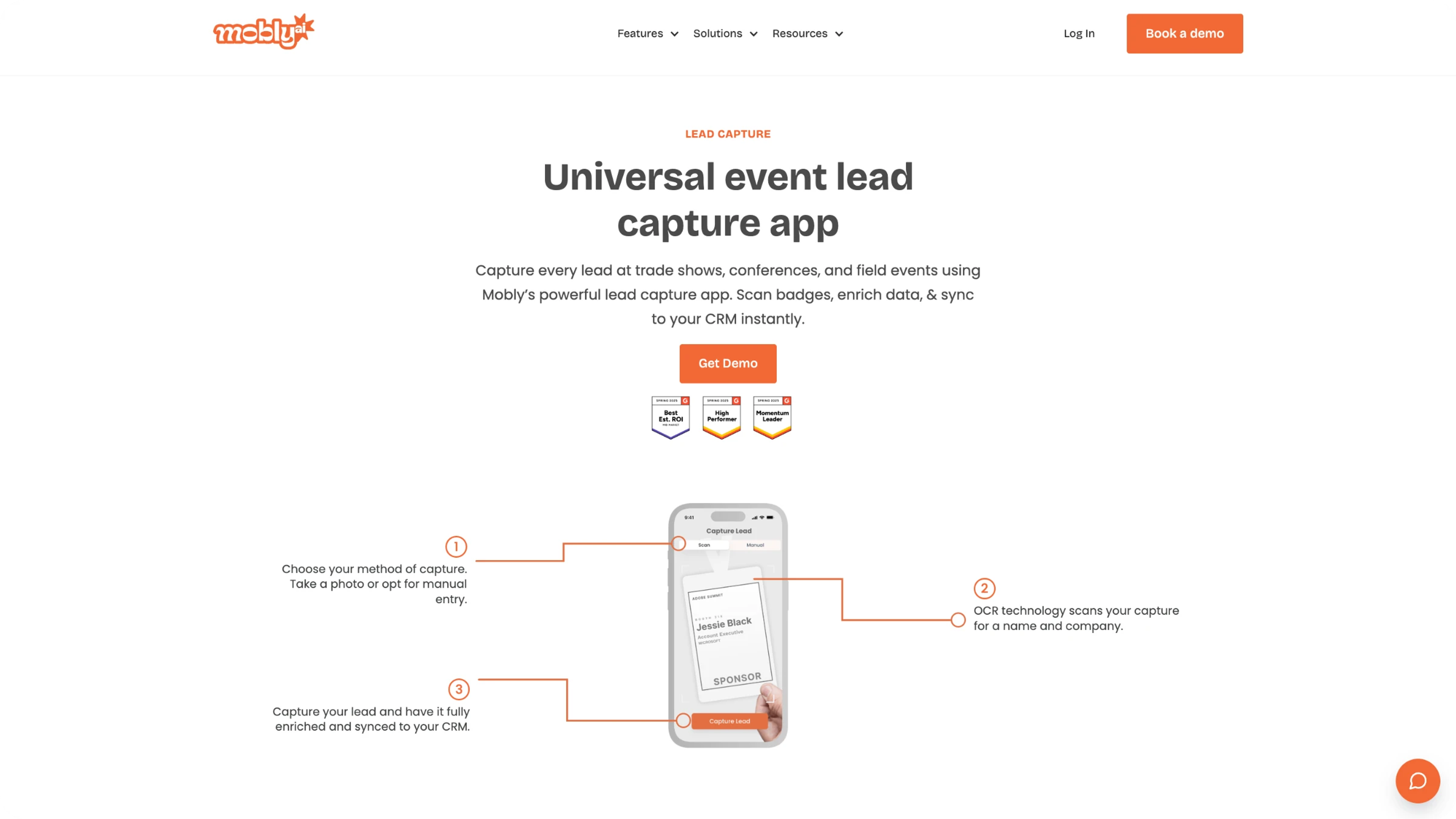 Mobly event lead capture
