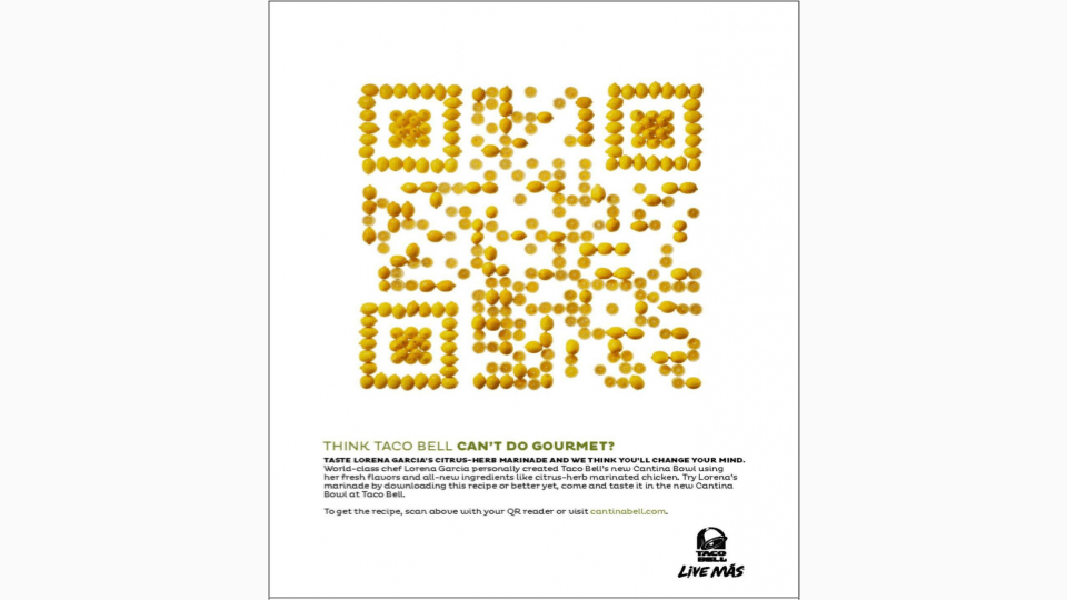 Taco Bell makes QR Codes edible
