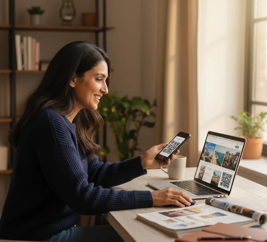 customer booking flight tickets using qr code