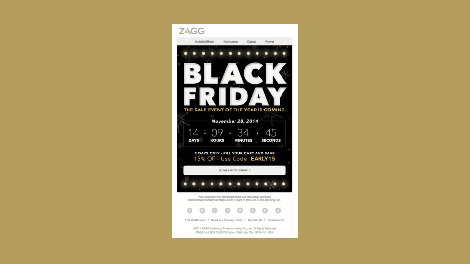 Build anticipation with freebies and urgent sales announcements