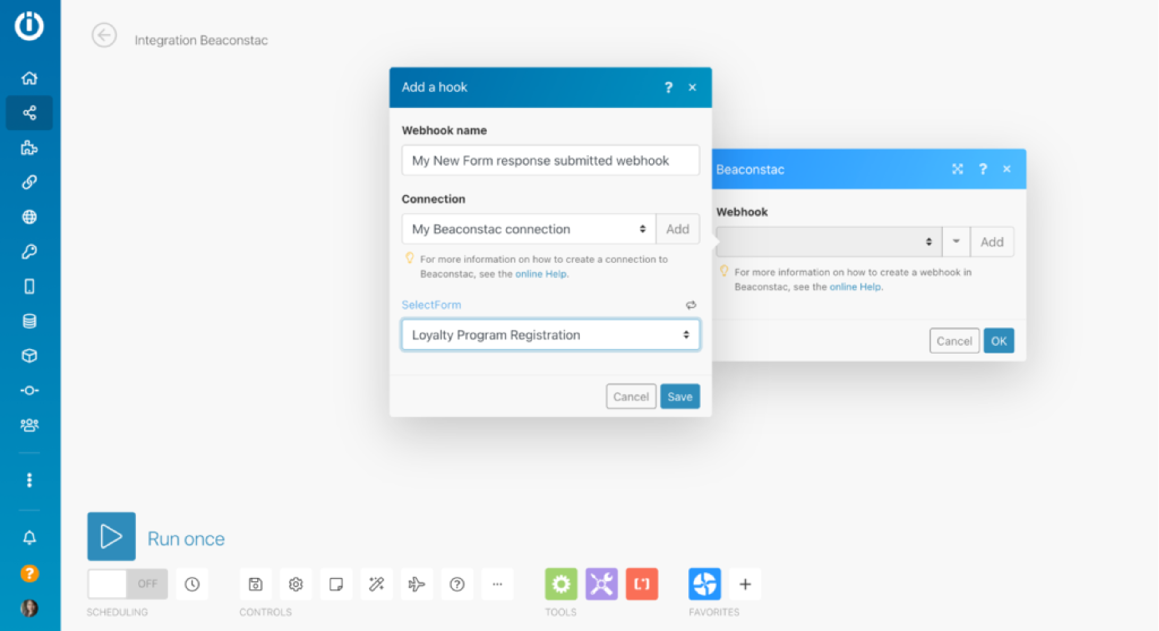 Select your form from the dropdown list