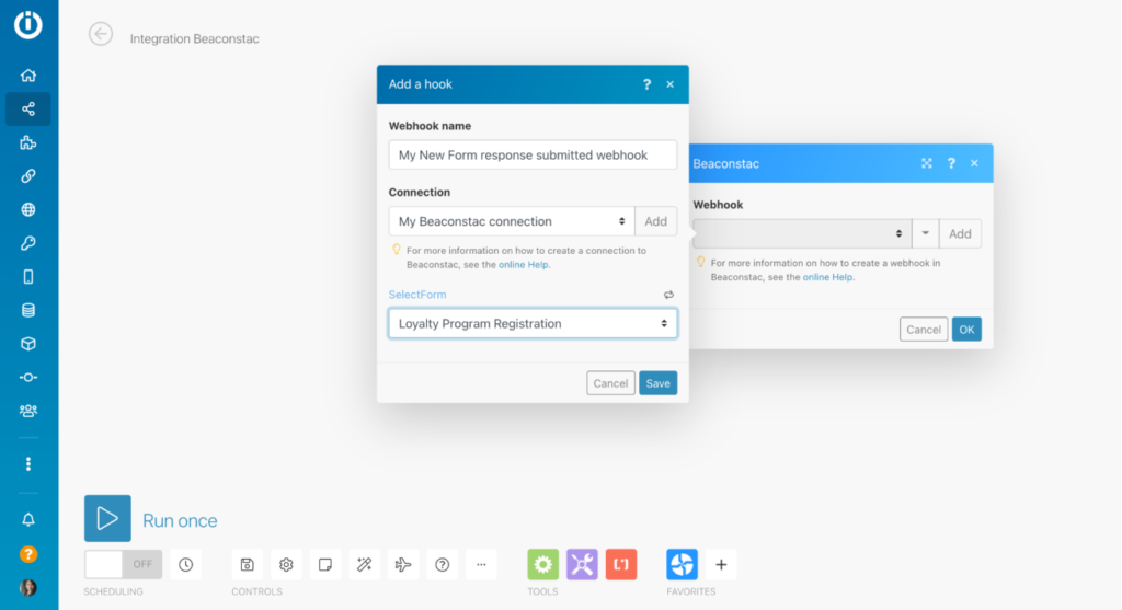 Select your form from the dropdown list