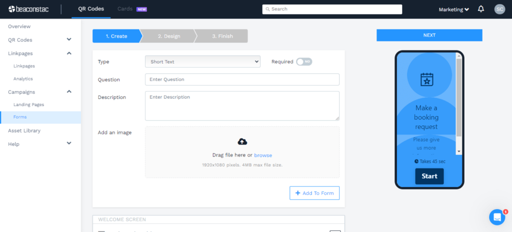 Booking-QR-Code-with-Beaconstacs-native-templates