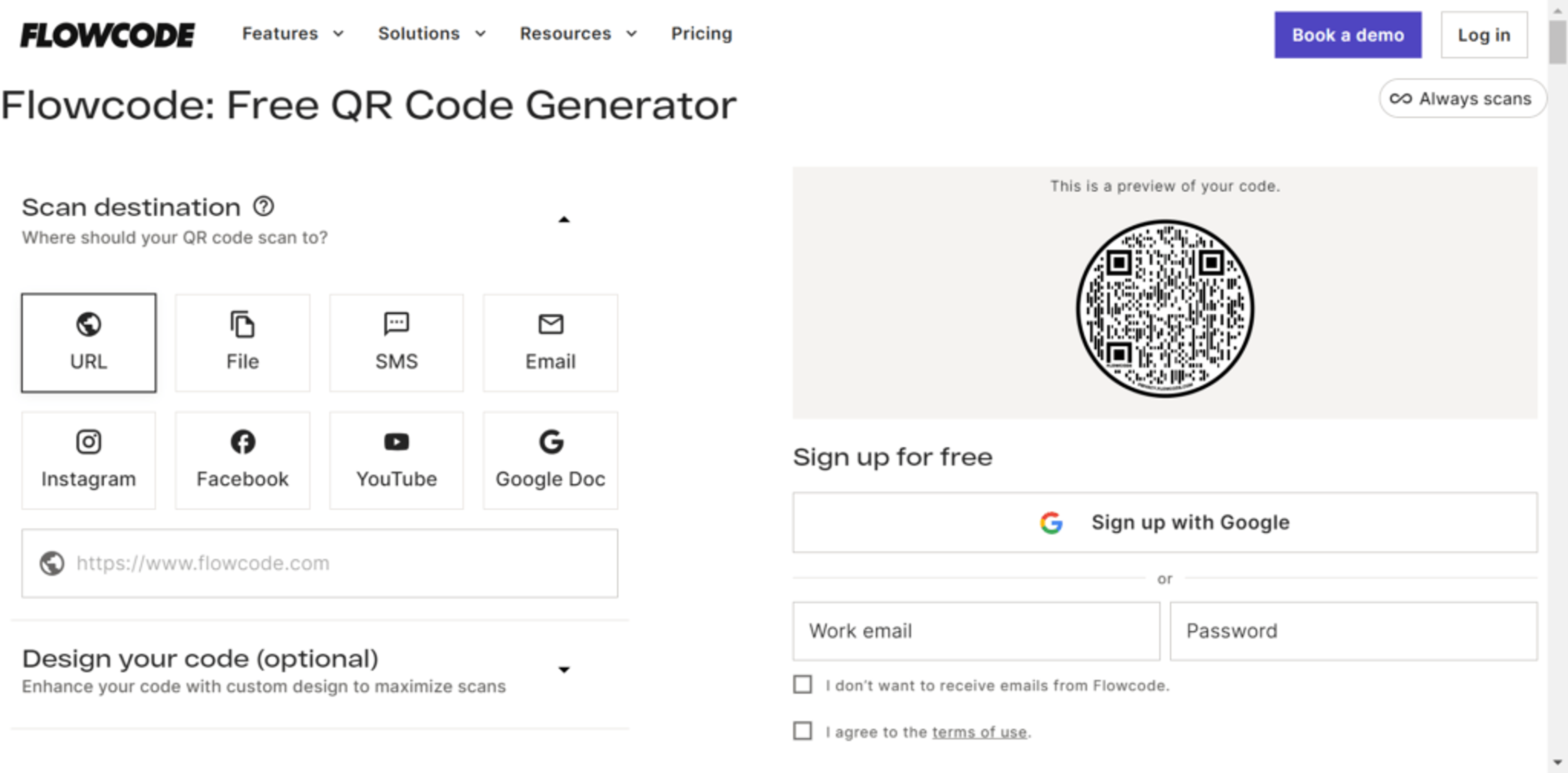 flowcode qr code generator 