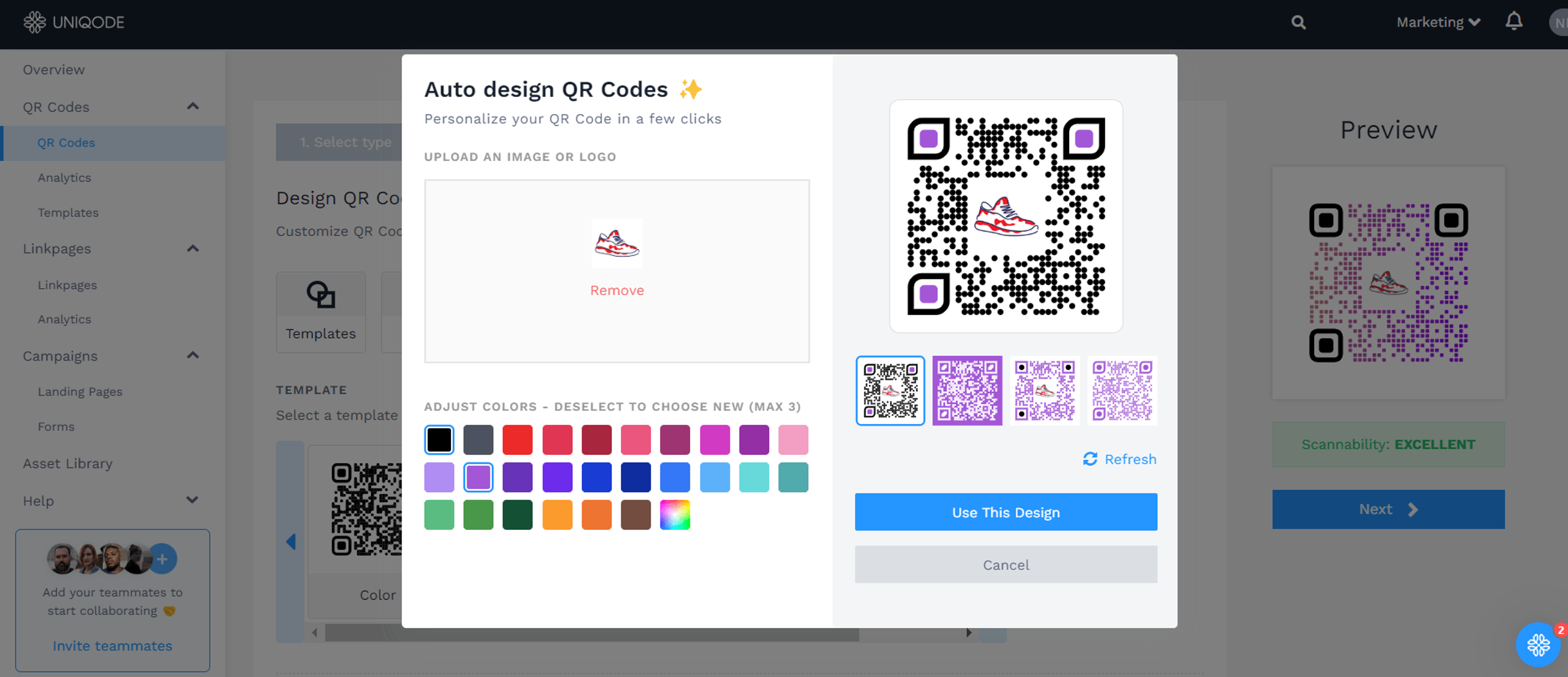 Personalize your QR code