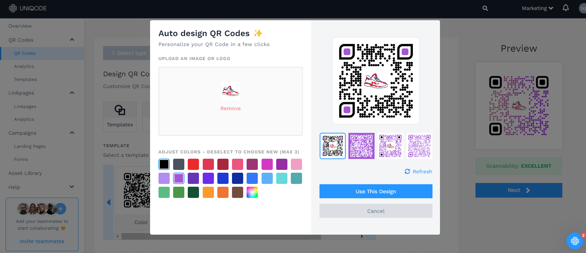 Personalize your QR code