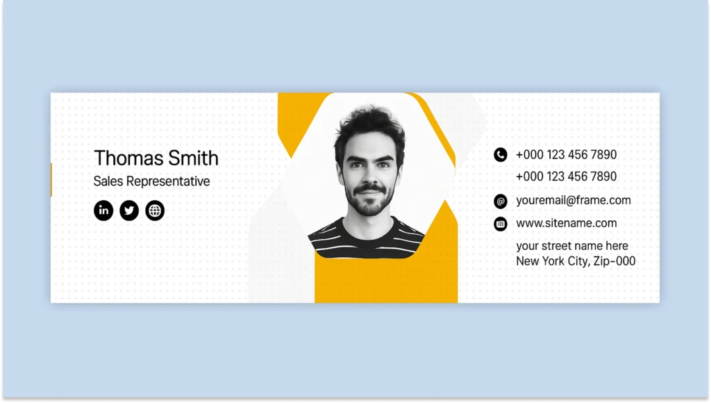 Email signature template for sales professionals