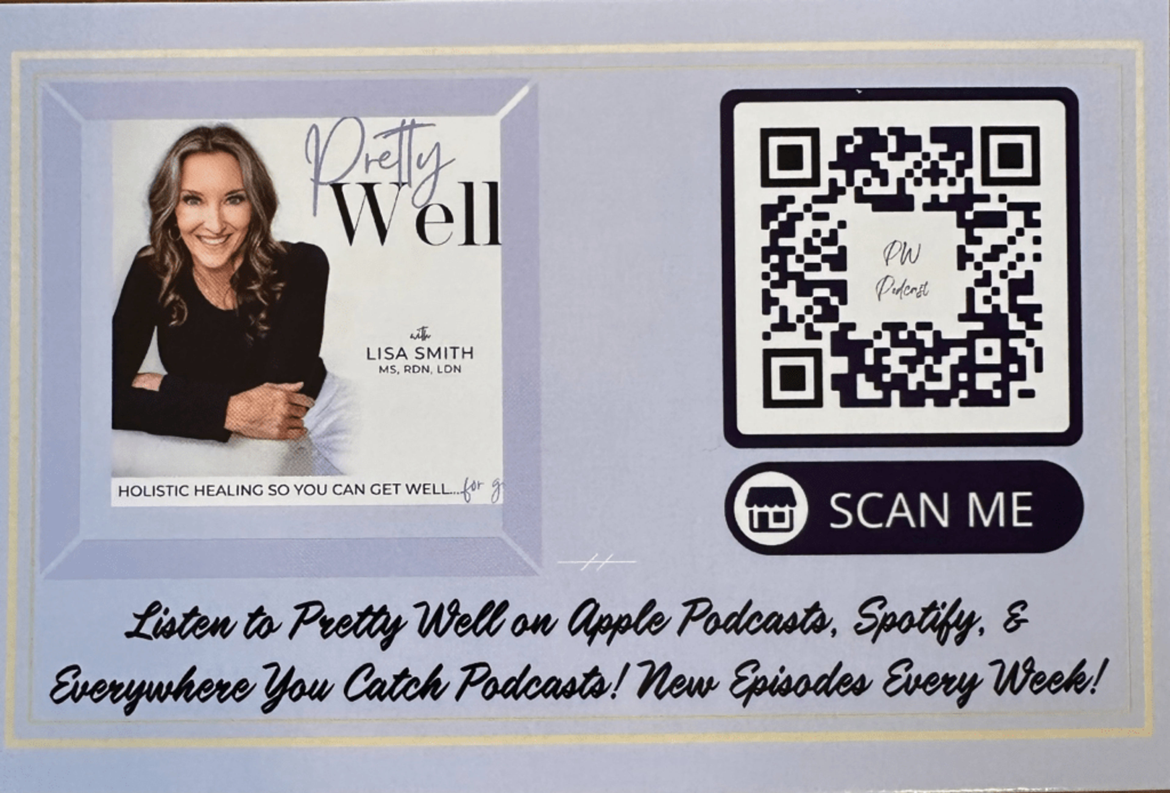 Printed playlist QR Codes on postcards